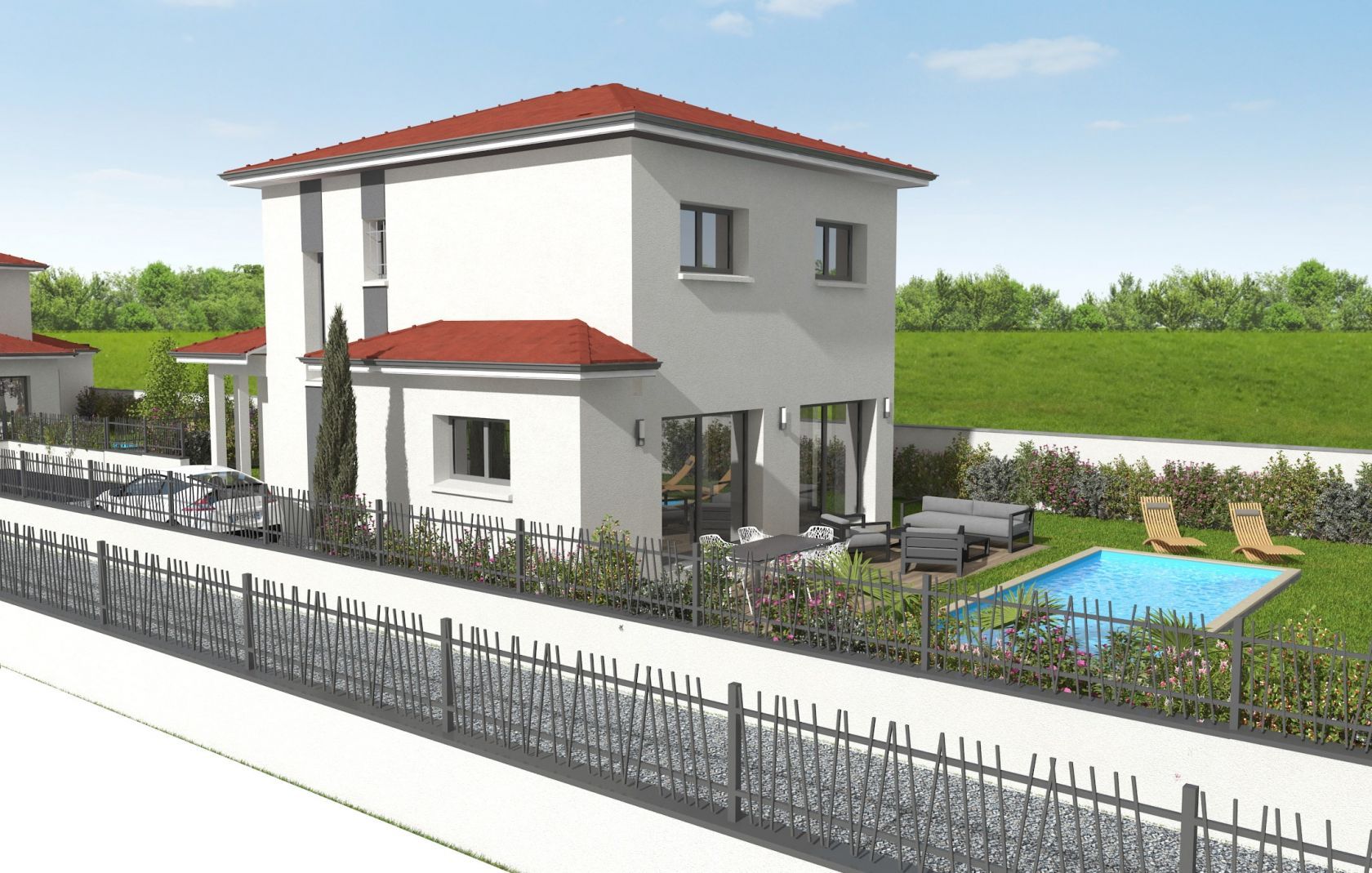 Villa 125 m² 4 Chbs dont 1 suite au RDC à CHASSIEU (69) 2