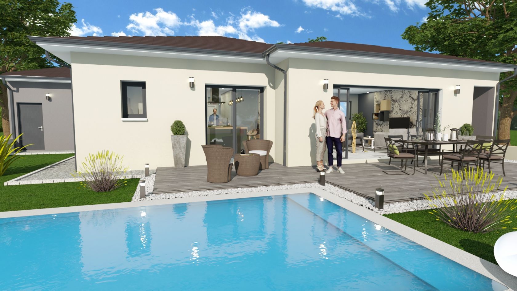 Maison 104 m² avec terrain à CHAVANOZ (38) 2