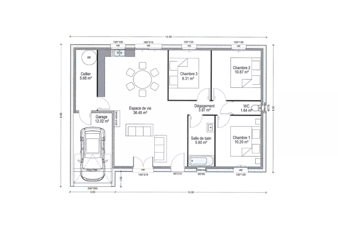 image AURELIE 13.00 GARAGE INTEGRECOMBLES PERDUS