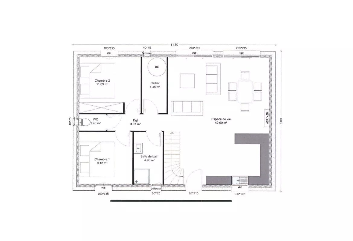 image ALIZE 1 11.50 COMBLES AMENAGES  PLANCHER BOIS