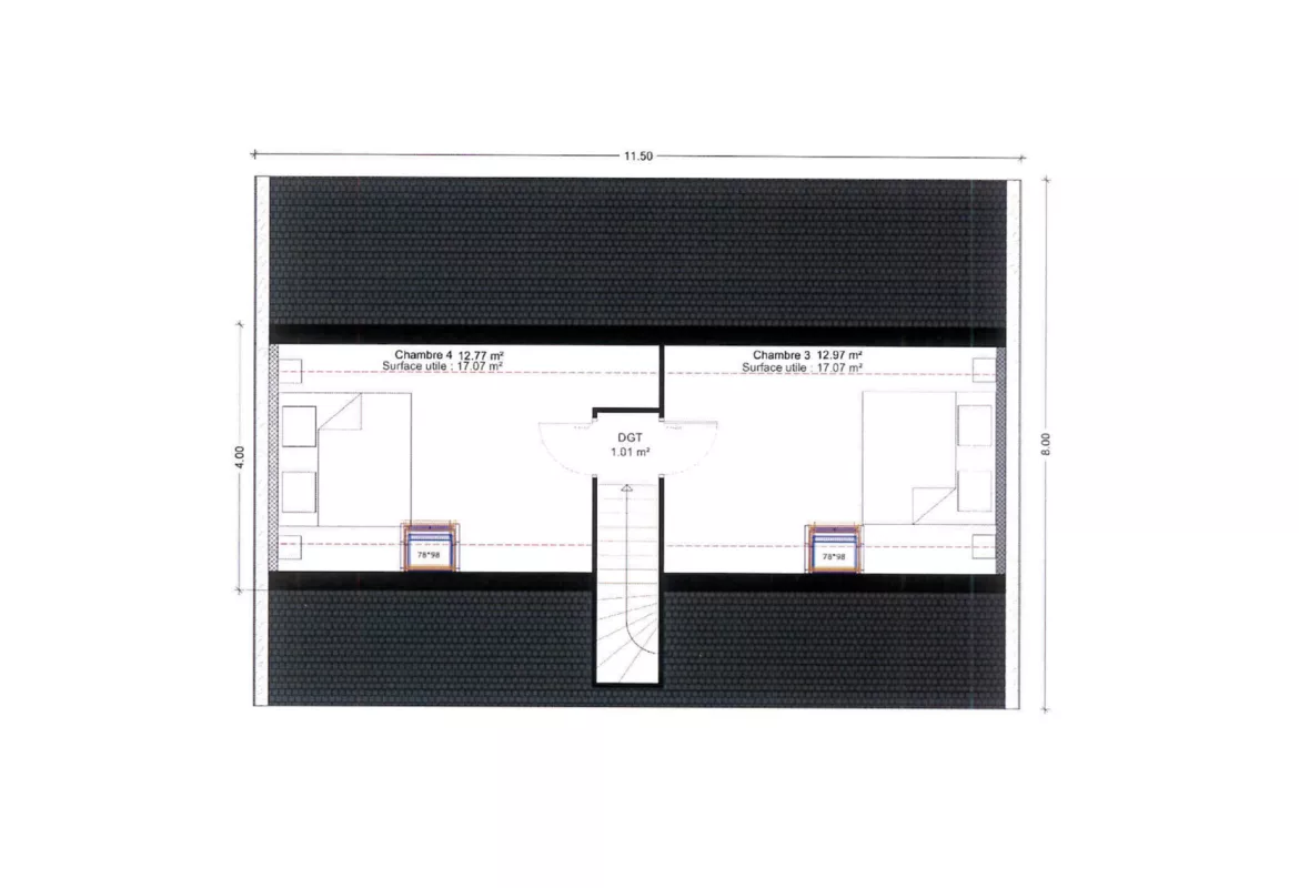 image ALIZE 1 11.50 COMBLES AMENAGES  PLANCHER BOIS