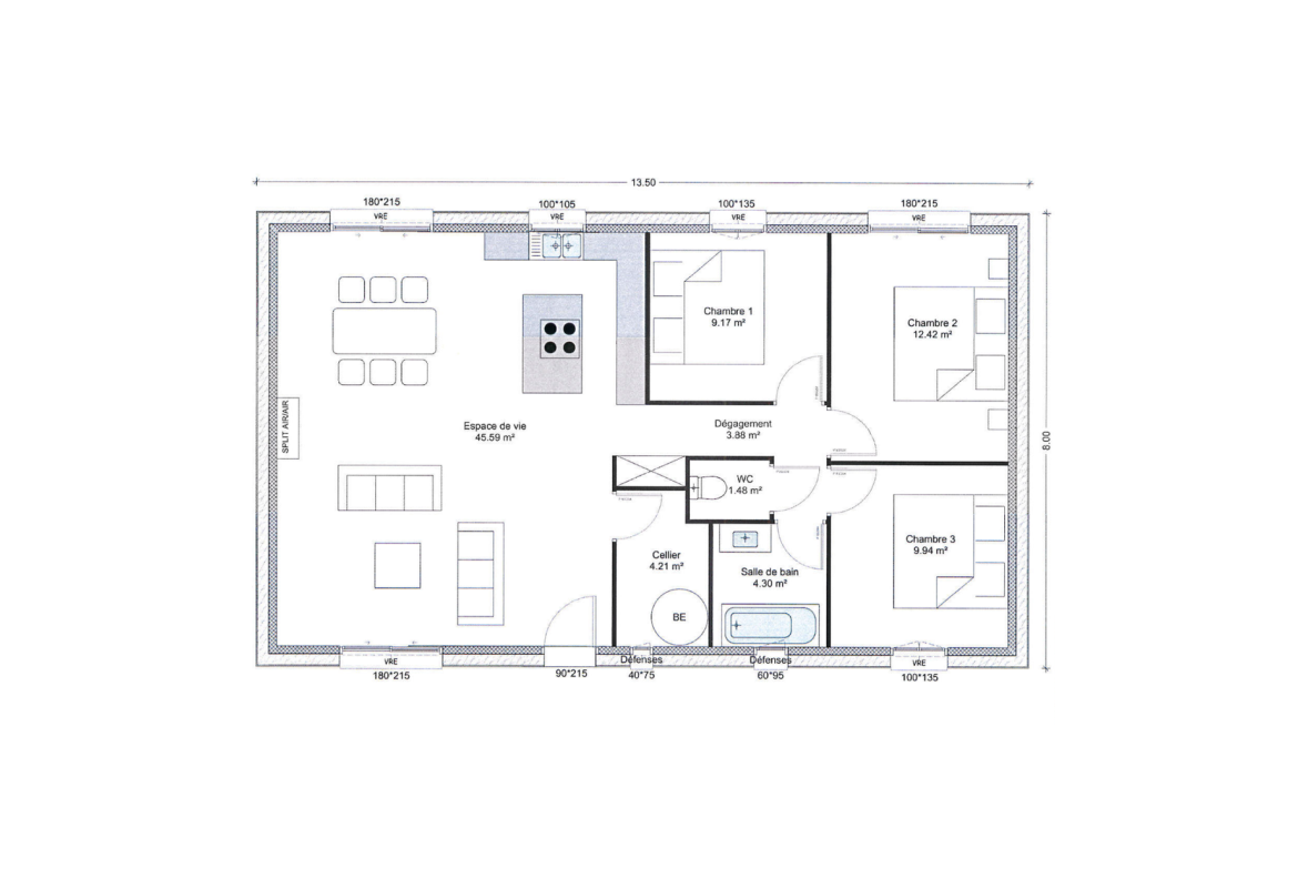 image Projet de construction d'une maison 90.99 m² avec terrain à BERNY-RIVIERE (02)