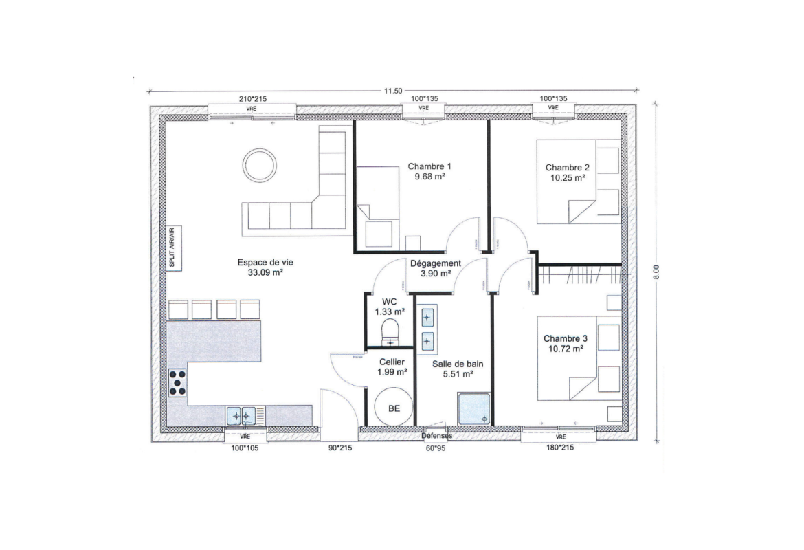 image Projet de construction d'une maison 76.47 m² avec terrain à FRESNOY-LA-RIVIERE (60)