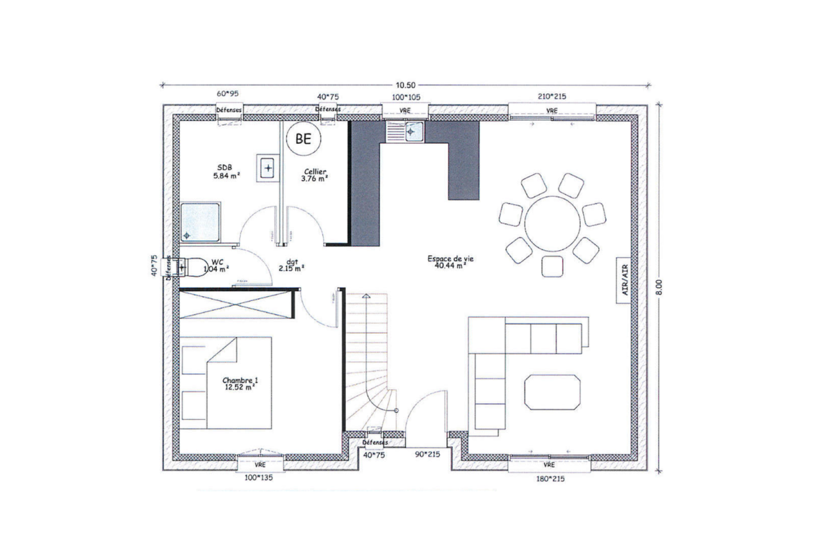 image Projet de construction d'une maison 89.37 m² avec terrain à CHAVIGNON (02)