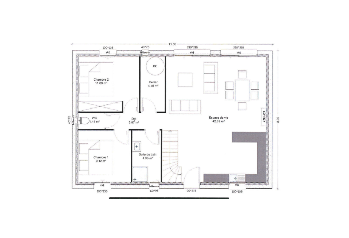 image Projet de construction d'une maison 103.58 m² avec terrain à FERE-EN-TARDENOIS (02)