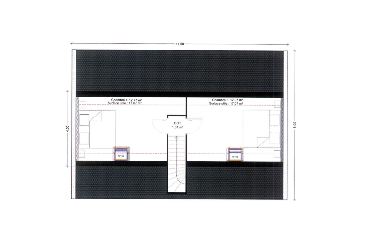 image Projet de construction d'une maison 103.58 m² avec terrain à CHAUDUN (02)