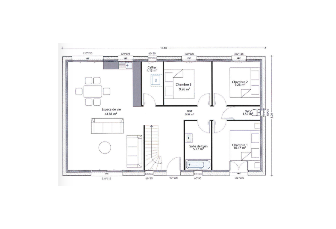 image Projet de construction d'une maison 122.7 m² avec terrain à FERE-EN-TARDENOIS (02)