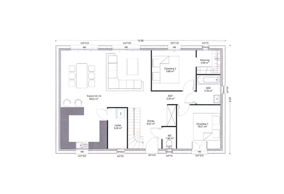 image Projet de construction d'une maison 112.56 m² avec terrain à COYOLLES (02)