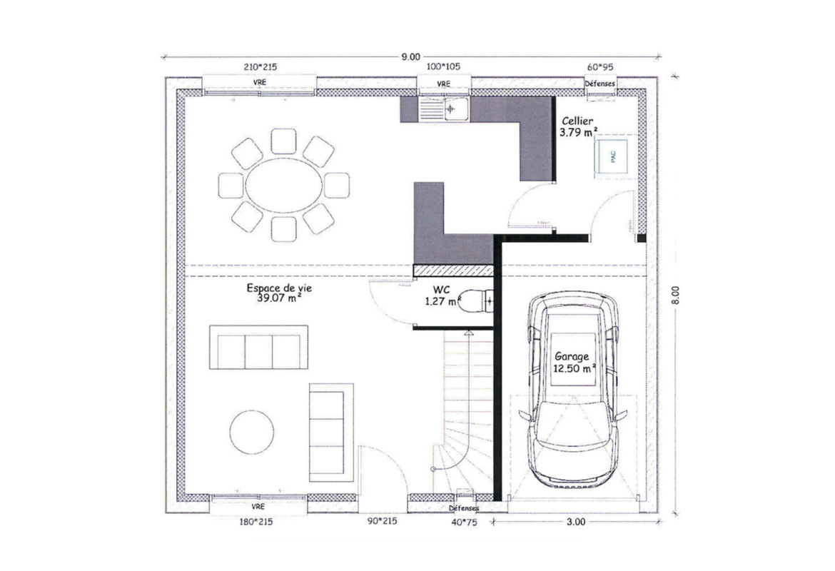 image Projet de construction d'une maison 97.68 m² avec terrain à CHAUDUN (02)