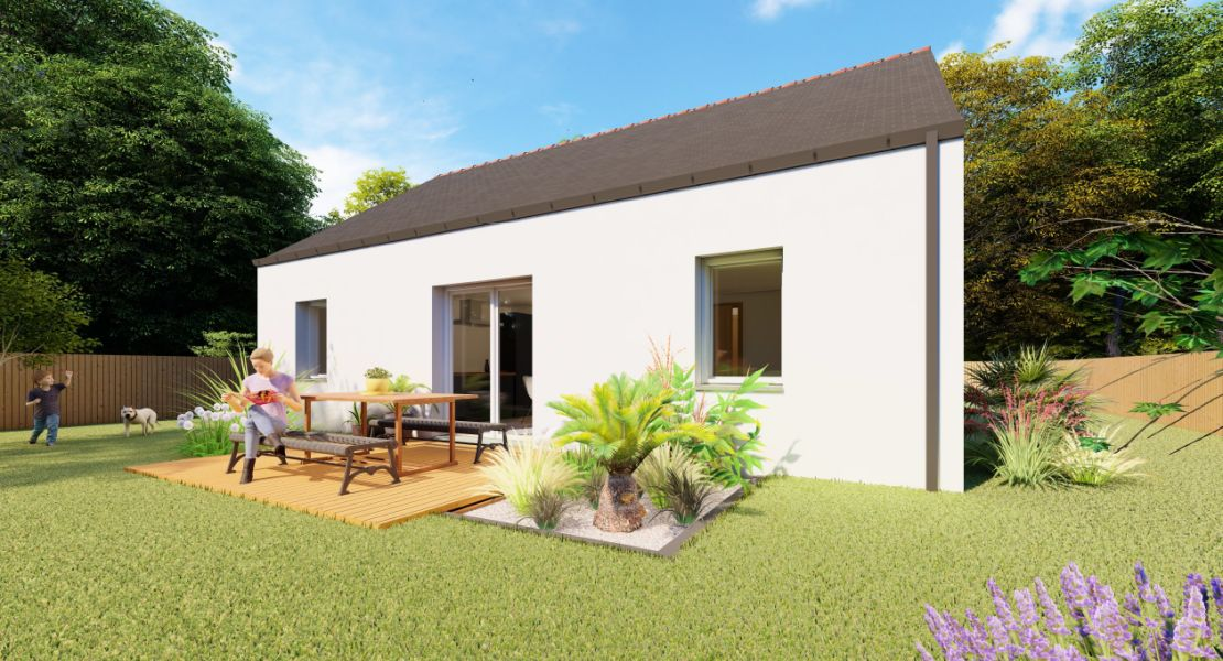 image PLAIN PIED 3 CHAMBRES  ET GARAGE avec terrain à KERVIGNAC (56)