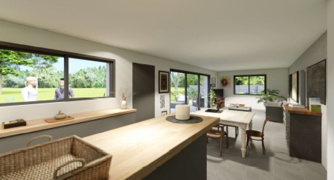 image Maison plain pied 3 chambres
