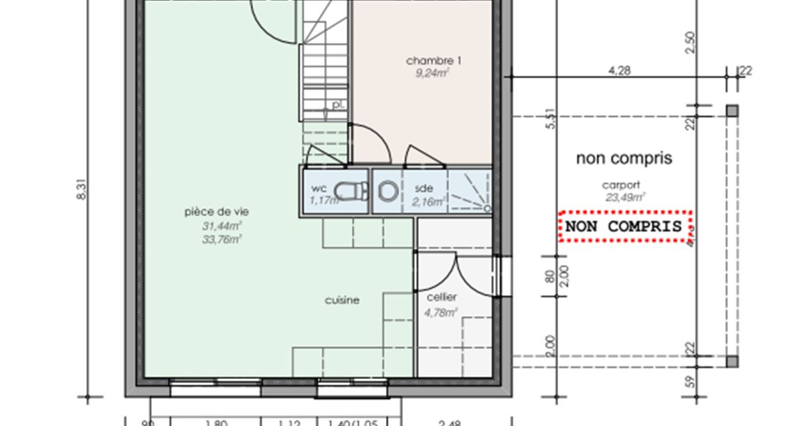 image Maison 86.36 m² avec terrain à PLUNERET (56)