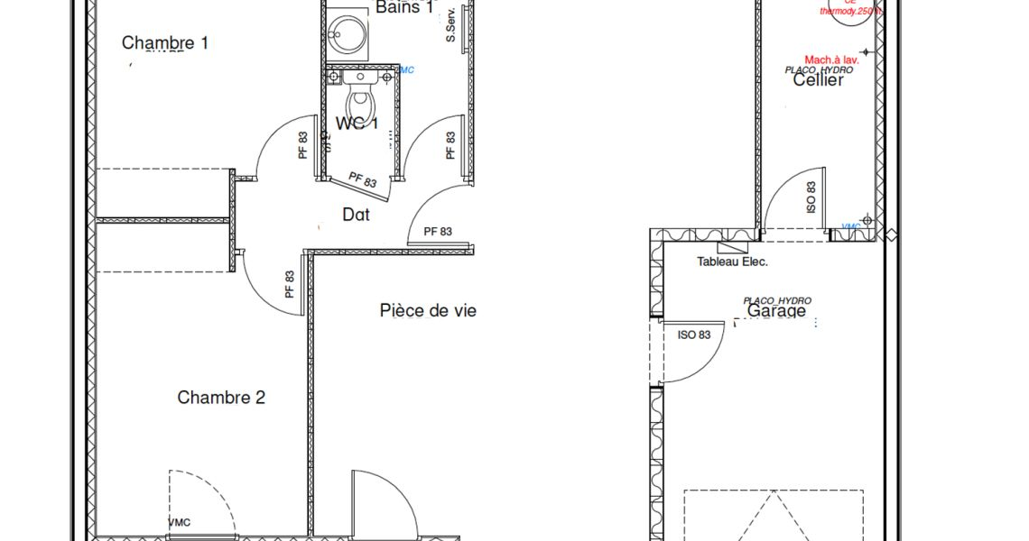 image Projet de construction d'une maison 70 m² avec terrain à POULDREUZIC (29)