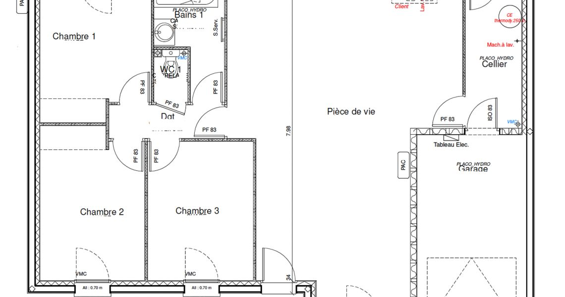 image Projet de construction d'une maison 91 m² avec terrain à GUENGAT (29)