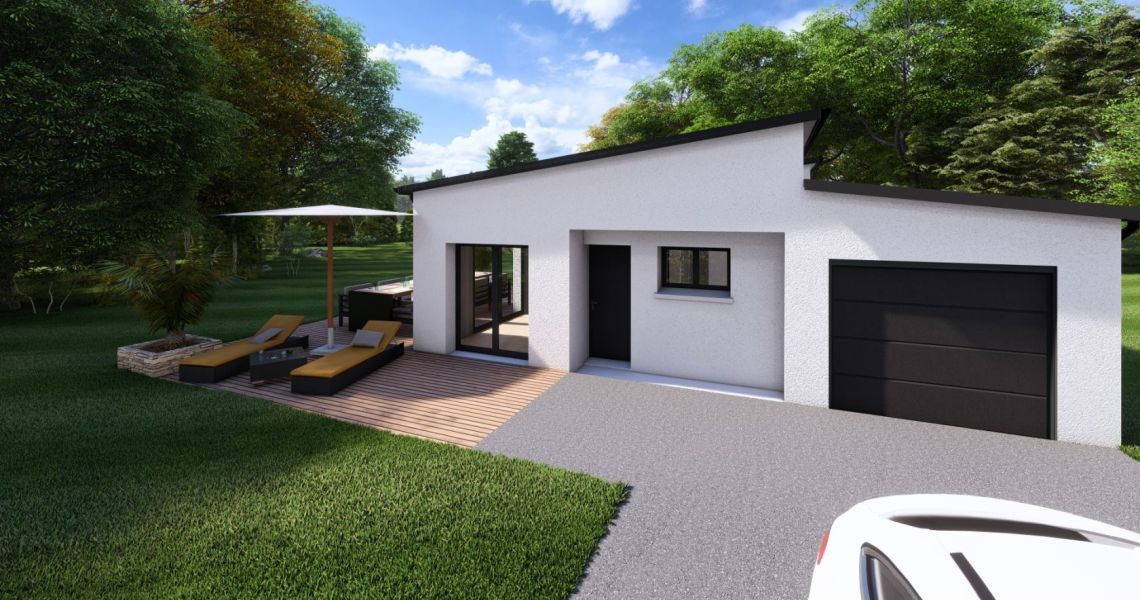 image Projet de construction d'une maison 91 m² avec terrain à COMBRIT (29)