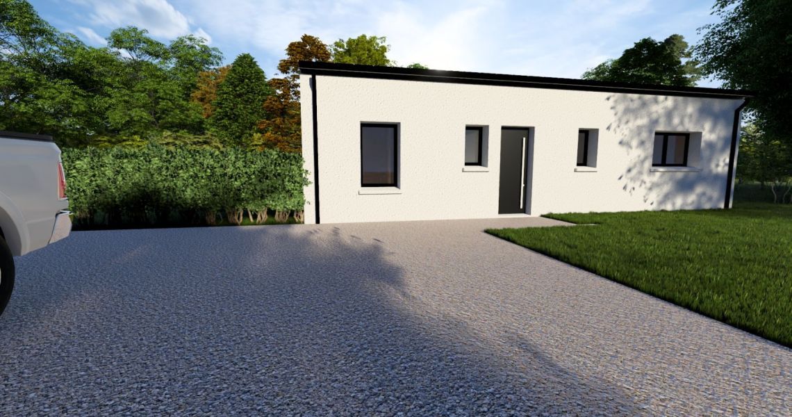 image Projet de construction d'une maison 75 m² avec terrain à POULDREUZIC (29)