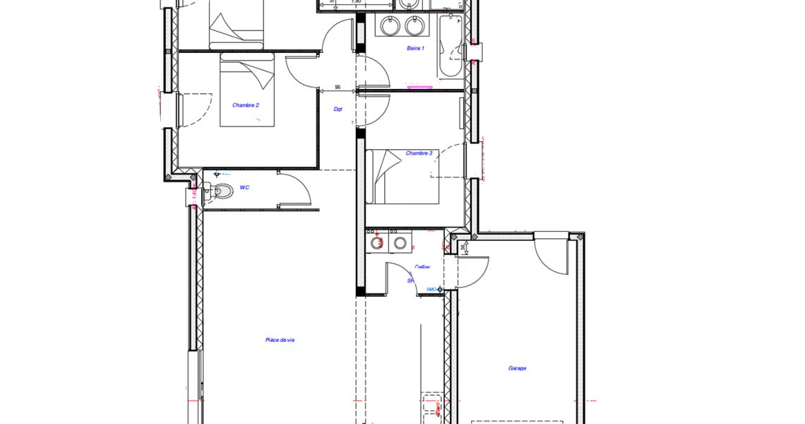 image Projet de construction d'une maison 91 m² avec terrain à PENMARCH (29)