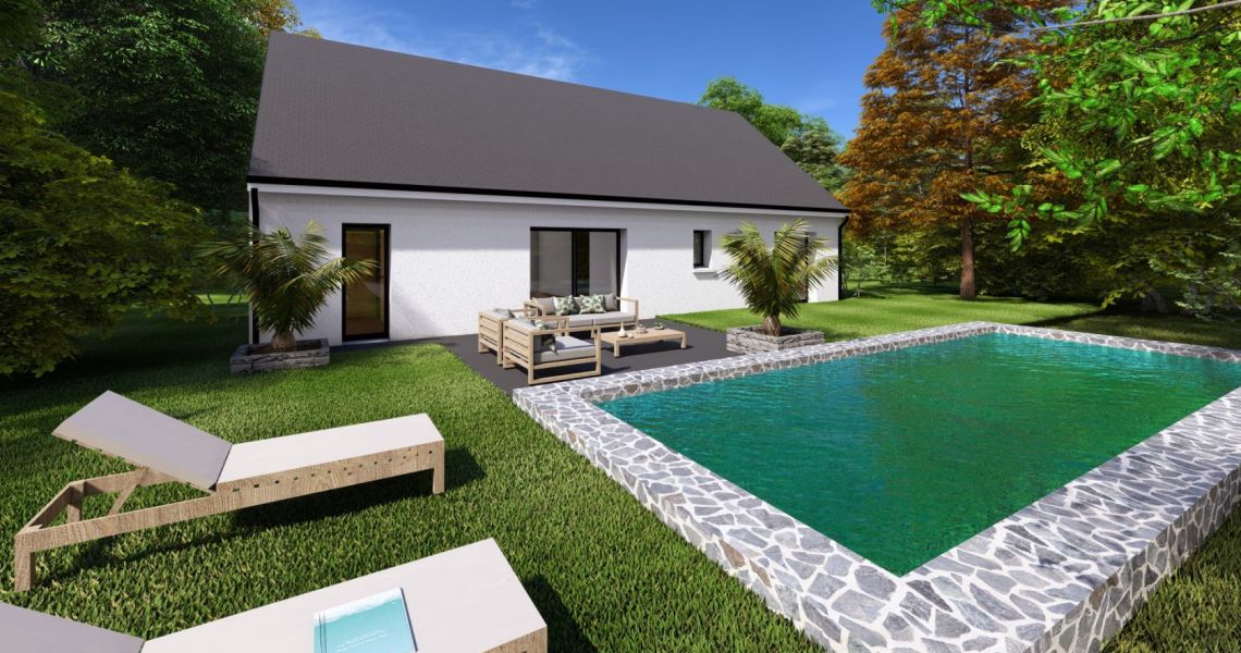 image Projet de construction d'une maison 98 m² avec terrain à LA CHAPELLE-ENCHERIE (41)