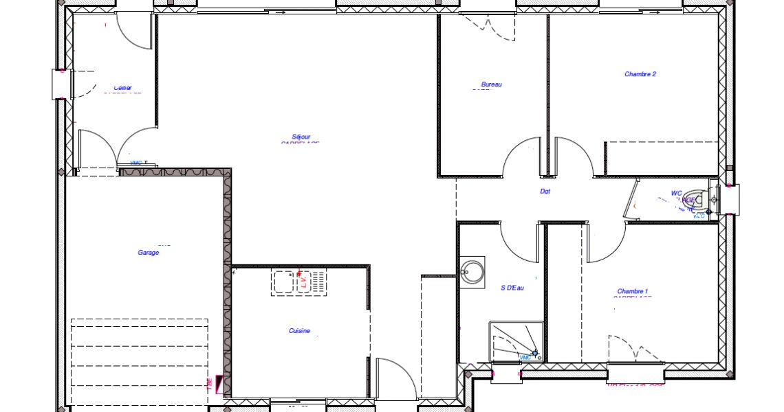 image Projet de construction d'une maison 93.3 m² avec terrain à MONTRICHARD (41)