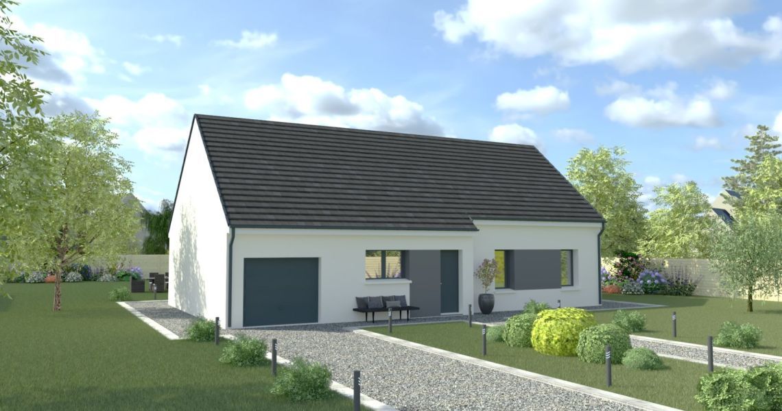 image Projet de construction d'une maison 100.45 m² avec terrain à VILLEREAU (45)