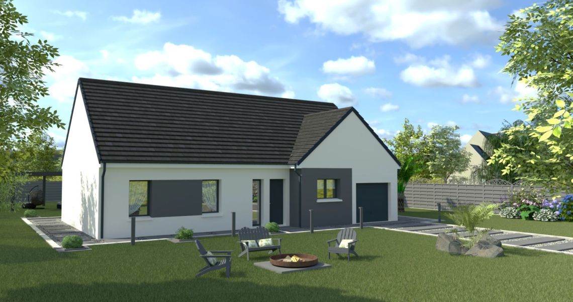 image Projet de construction d'une maison 100.22 m² avec terrain à JOUY-LE-POTIER (45)