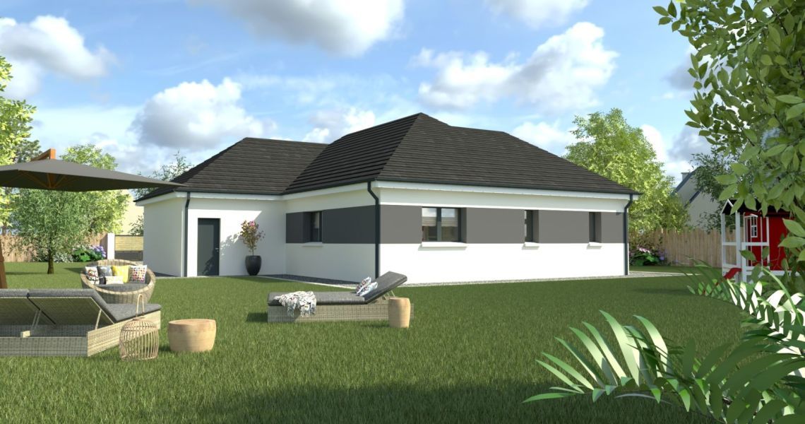 image Projet de construction d'une maison 99.12 m² avec terrain à TRAINOU (45)