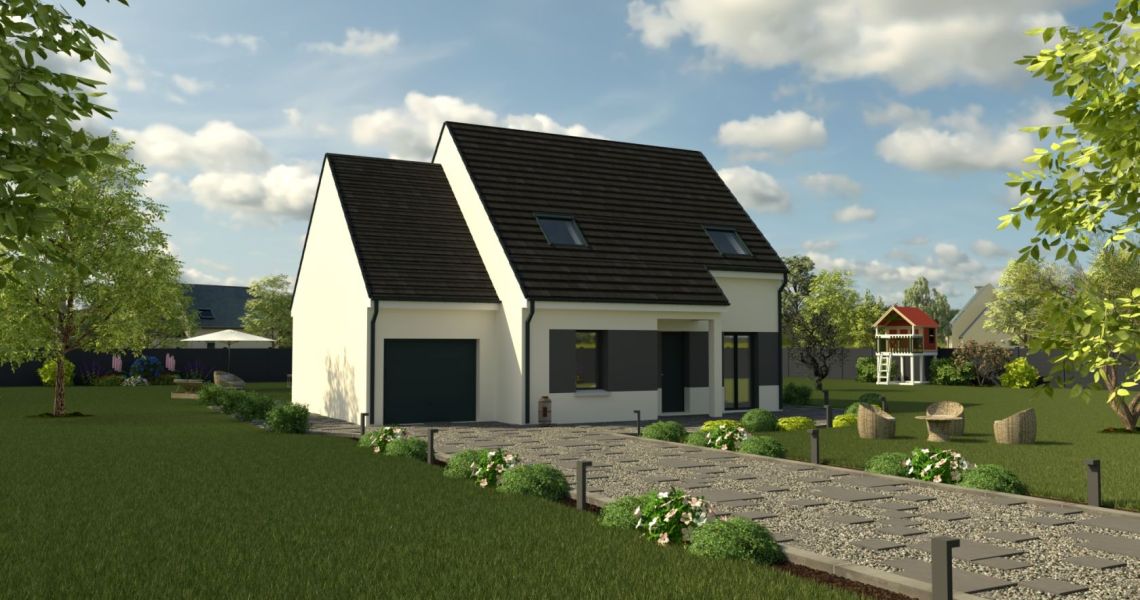 image Projet de construction d'une maison 100.51 m² avec terrain à BREUILLET (91)