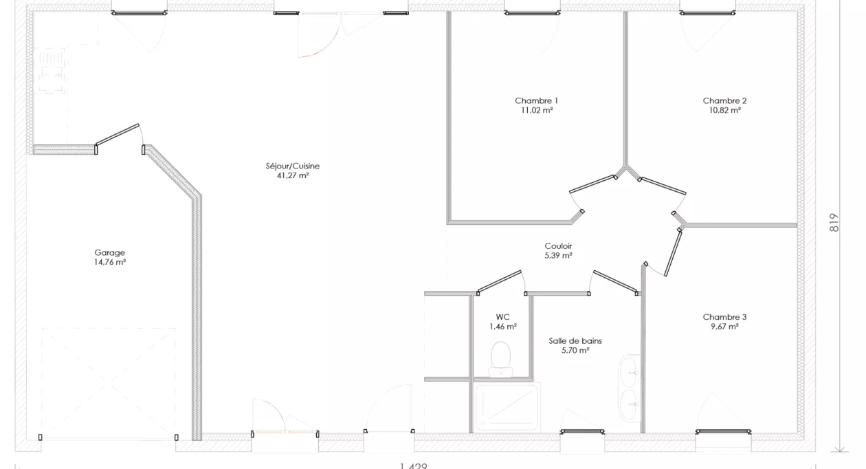 Image 6 Projet de construction d'une maison 85 m² avec terrain à BREUILLET (17)