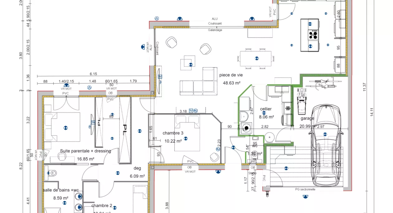 Image 1 Projet de construction d'une maison 113.33 m² avec terrain à COURANT (17)