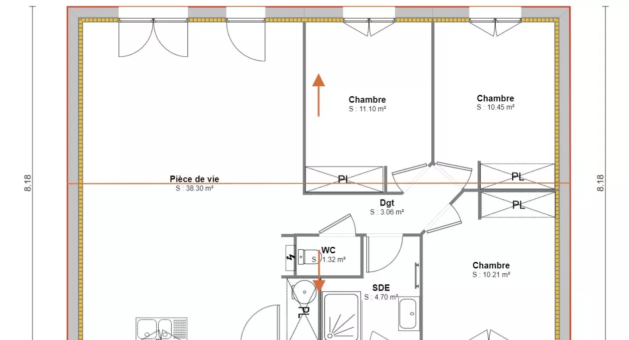 Image 3 Projet de construction d'une maison 80.1 m² avec terrain à LA COPECHAGNIERE (85)