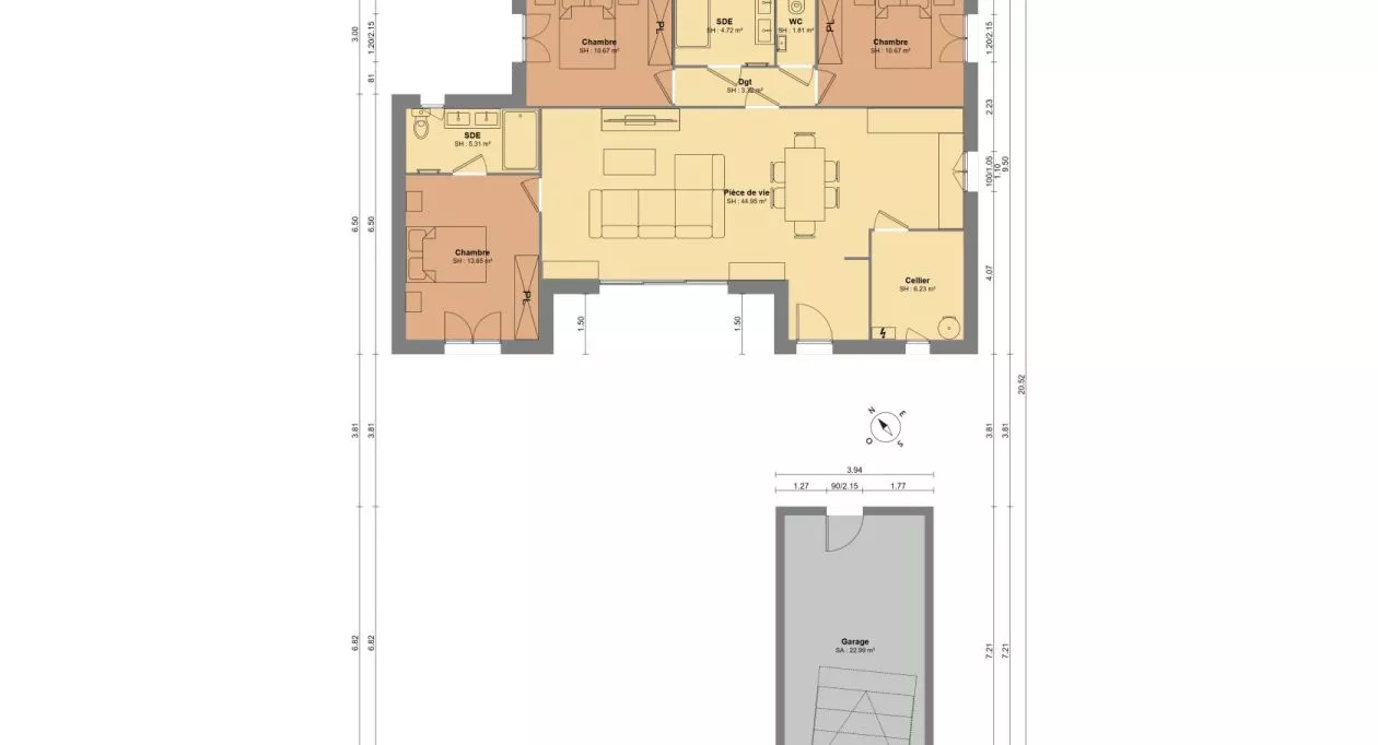 Image 8 Projet de construction d'une maison 101.33 m² avec terrain à LE CHATEAU-D'OLERON (17)
