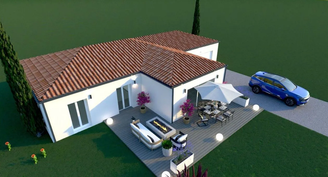 Image 1 Projet de construction d'une maison 99 m² avec terrain à SOYAUX (16)