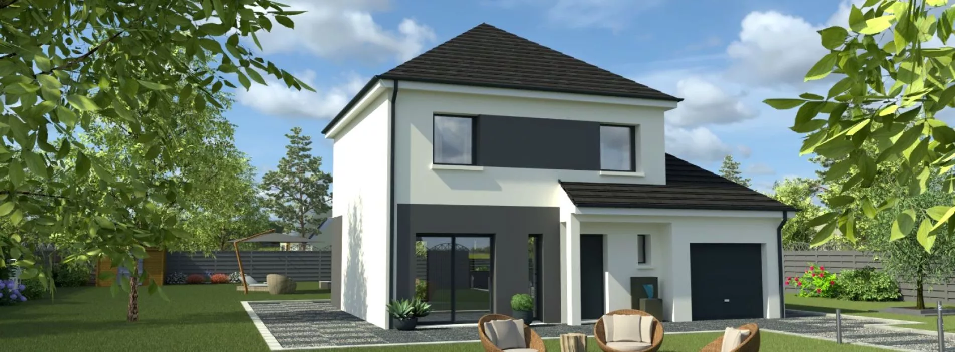 Image Projet de construction d'une maison 100 m² avec terrain à CHANCAY (37)