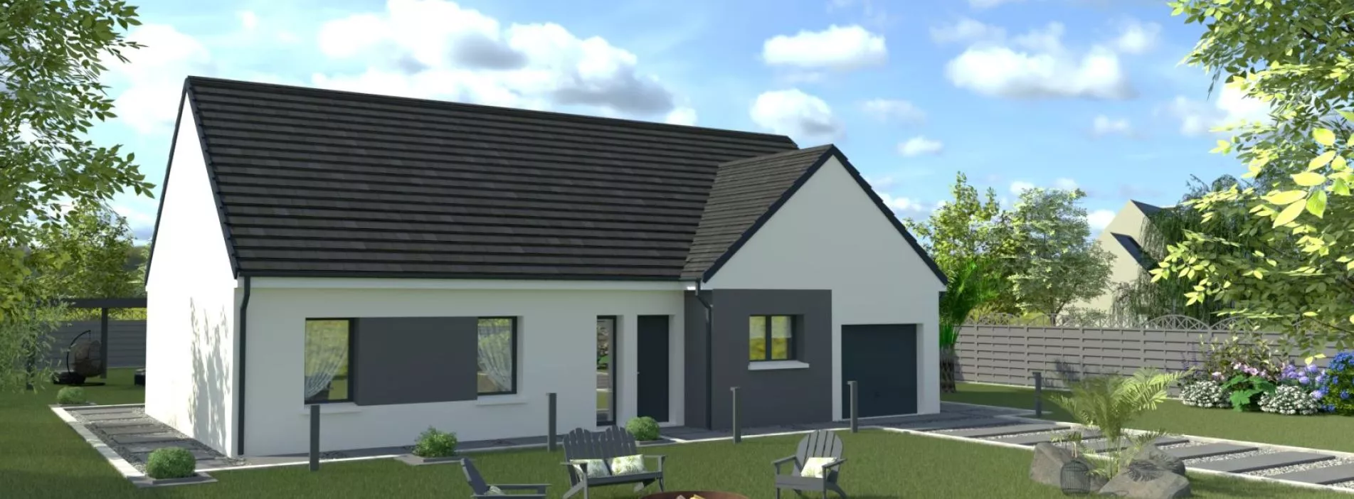 Projet de construction d'une maison 100.22 m² avec terrain à CHAMPMOTTEUX (91)