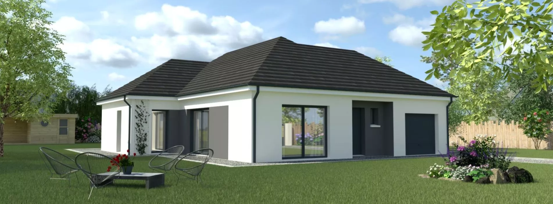 Projet de construction d'une maison 99.12 m² avec terrain à CHAMPMOTTEUX (91)