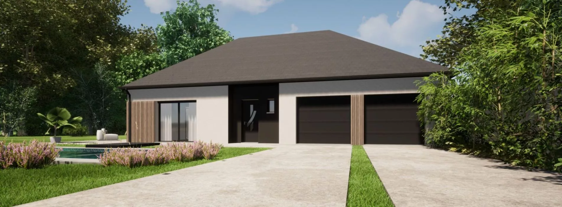 Projet de construction d'une maison 99.12 m² avec terrain à SAINT-LEGER-EN-YVELINES (78)