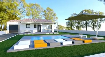 Projet de construction d'une villa plain-pied de 110 m² avec terrain à SAINT-ETIENNE-DU-GRES (13)