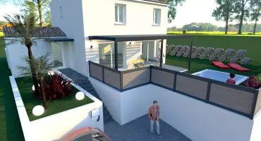 Villa T5 avec beau terrain à RESTINCLIERES
