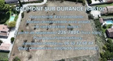 Terrain à bâtir de 400 m² à CAUMONT-SUR-DURANCE (84)