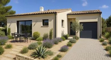 Projet de construction d'une villa de 120 m² avec double garage sur un terrain à FONTVIEILLE (13)