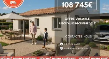 Projet de construction d'une maison 80 m² avec terrain à MONTFRIN (30)