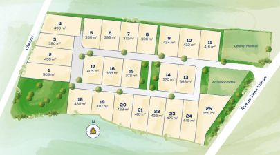 Photo du terrain n°166 de 429 m² à LE HEZO