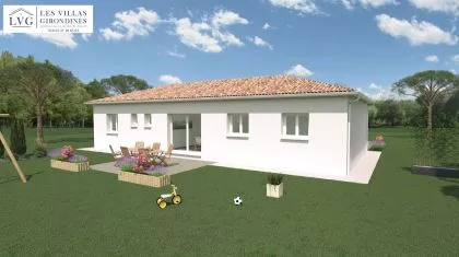 photo Projet de construction d'une maison 94.95 m² avec terrain à PRECHAC (33) à Préchac