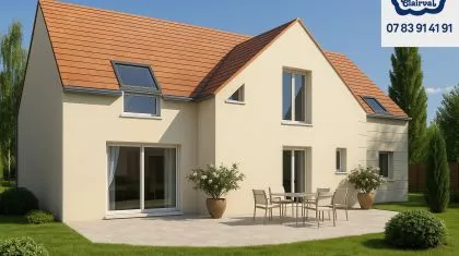 photo SOIGNOLLES-EN-BRIE (77), maison 131 m² avec terrin plat, RE2020 DPE A à Soignolles-en-Brie