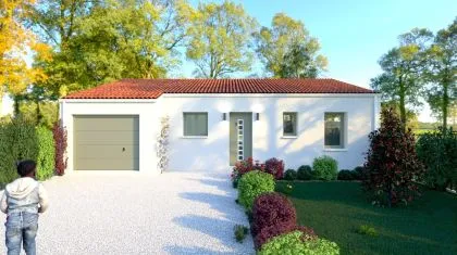 Projet de construction d'une maison 80.73 m² avec terrain à BRIOUX-SUR-BOUTONNE (79)