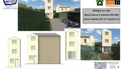 photo Projet de construction d'une maison 92 m² avec terrain à BRETIGNY-SUR-ORGE (91) à Brétigny-sur-Orge