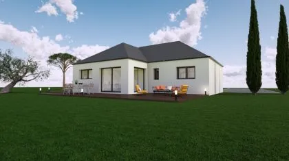 Projet de construction d'une maison 115.14 m² avec terrain à SAINT-DOMINEUC (35)