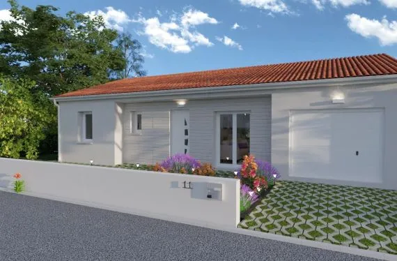 Photo maison 87 m²<br>sur terrain 830 m²