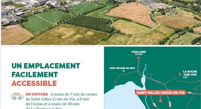 Image d'un terrain à vendre de 204 m² à SAINT-GILLES-CROIX-DE-VIE (85)