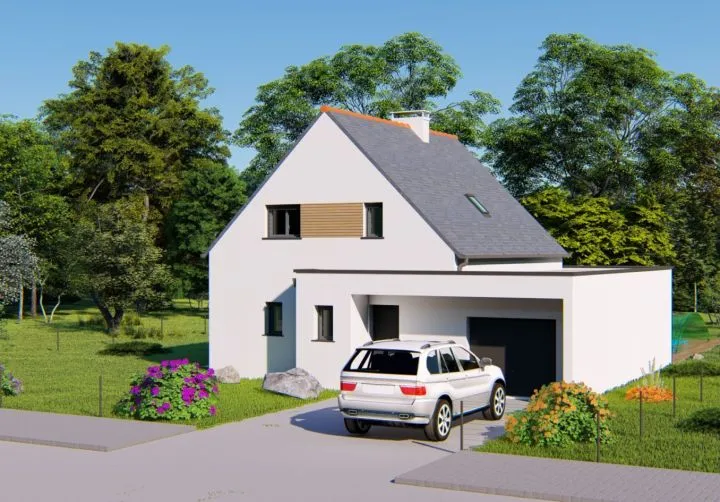 image tm Projet de construction d'une maison 109.47 m² avec terrain à LE TRONCHET (35)